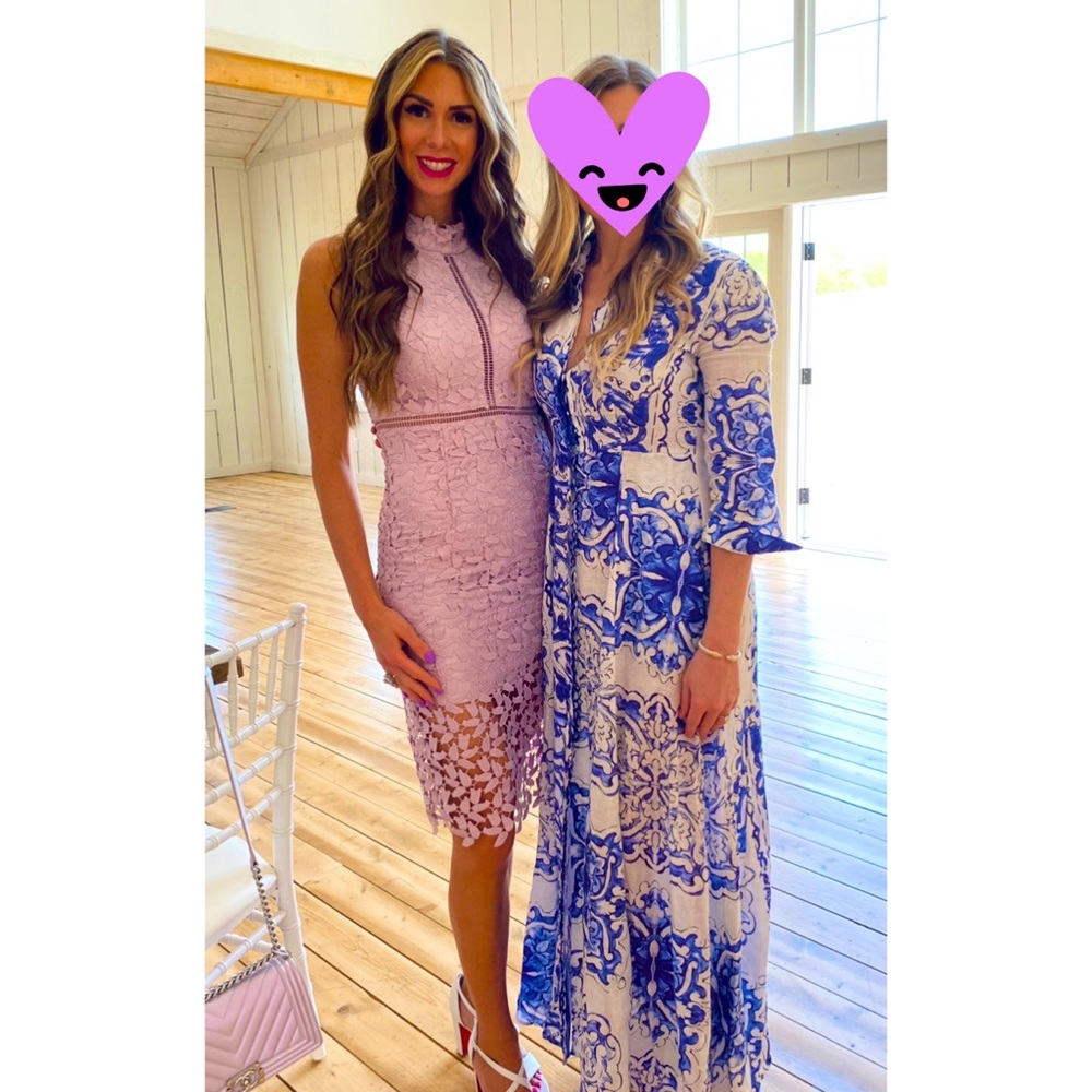 Bardot lilac dress